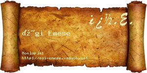 Ági Emese névjegykártya
