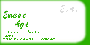 emese agi business card